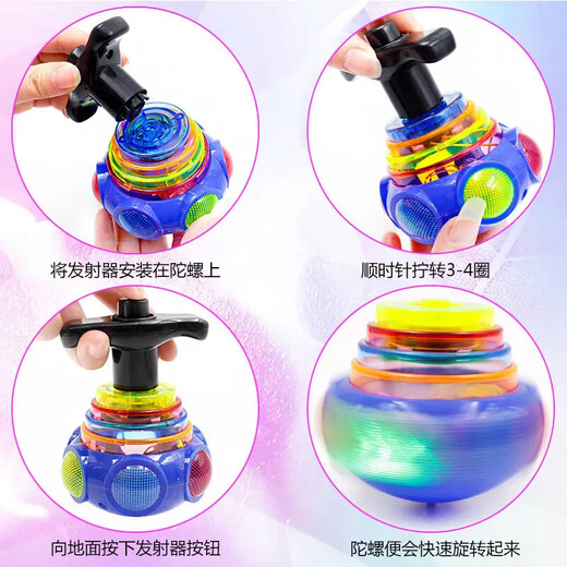 
Children's toys music gyro glowing shiny little toys music gyro 2 (random color)