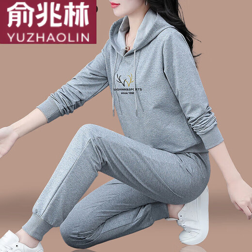 Yu Zhaolin (Yuzhoolin) Спортивный костюм для женских толстовков с капюшоном для женщин весны и осенью 2025 г. Новый осенний наряд среднего возраста.