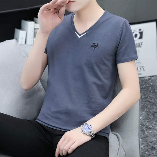 Camisa de manga corta para hombres Lilang Summer Summer Camisa de base guapo de altura delgada y versátil