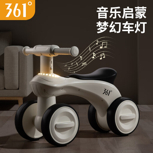 361 grados Balance de la bicicleta de equilibrio para niños 1-3 años Baby Bike Bike Ciclismo ligero para el primer regalo de cumpleaños para niños + música + música + faros + cojín suave [Sakura Powder