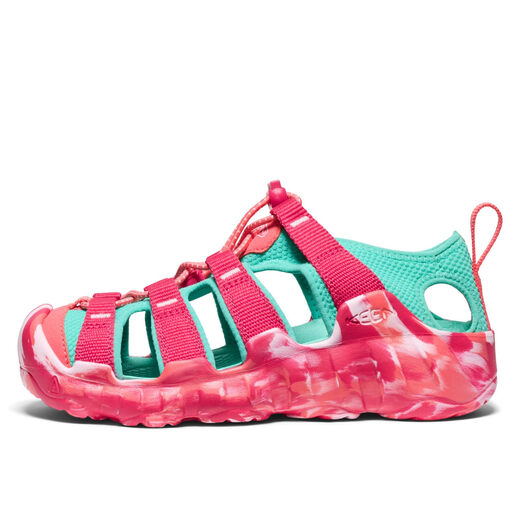 KEEN Children's Outdoor Sports Sandals Hyperport H2 Comfortable, Breathable and Wear-Resistant Wading Shoes Raspberry/Pool Blue 5 Toddlers