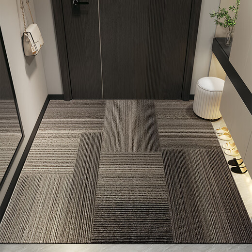 德国工艺入户门地垫高级感进门门口脚垫防滑入门门外门垫玄关地毯 灰颜-15271 120cm*180cm