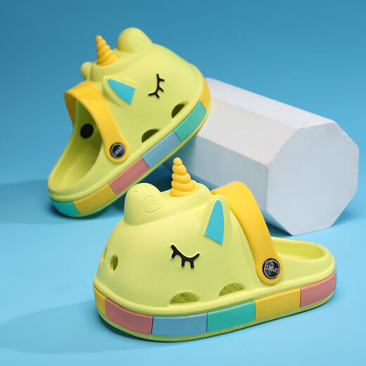 Guanmao Pei Unicorn Cave Shoes Baby Sandals Breathable Soft Sole Cute Children's Shoes Pink 24