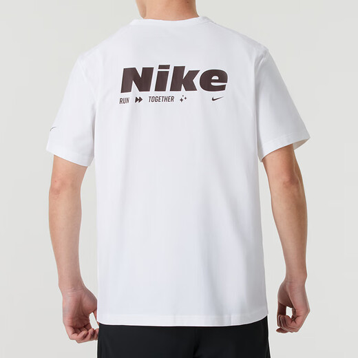 耐克（NIKE）男士短袖白色速干冰丝跑步运动T恤新款训练服透气薄上衣 HV4882-100 透气速干 XL 150-180斤
