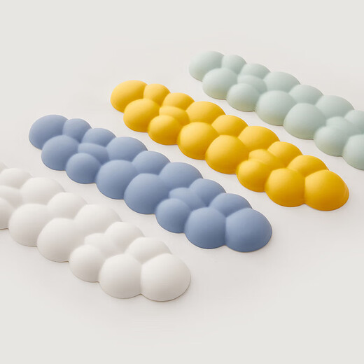 Shanye Yunduo Repose-Poignet pour Clavier, Ensemble d'oreillers pour Mains de Souris en Trois pièces pour Filles, avec Dessous de Verre, Fond antidérapant, Lavable, Mousse à mémoire de Forme, Cuir PU, Blanc Perle