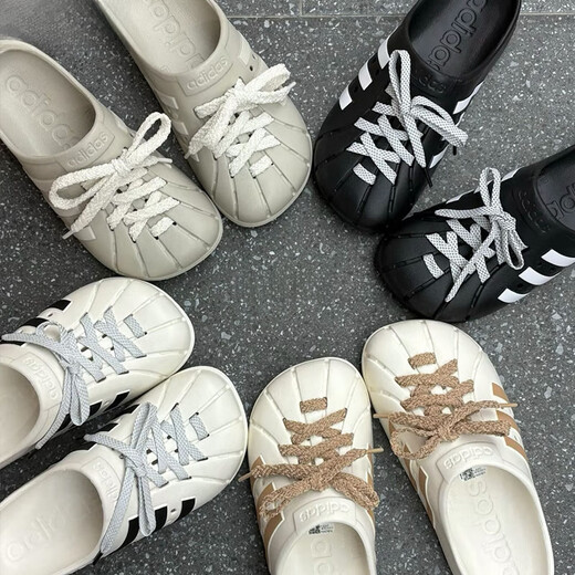 阿迪达斯 （adidas）夏季男女轻便运动拖鞋洞洞鞋沙滩鞋 JH9849 JH9848 JH9848 两幅鞋带偏小一码 36.5 225mm