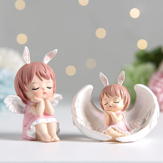 Kleine Ornamente süße Heimschlafzimmer Desktop -Dekoration Kinderzimmer Mädchen Girl Girl Girl Purple Anne Kombination