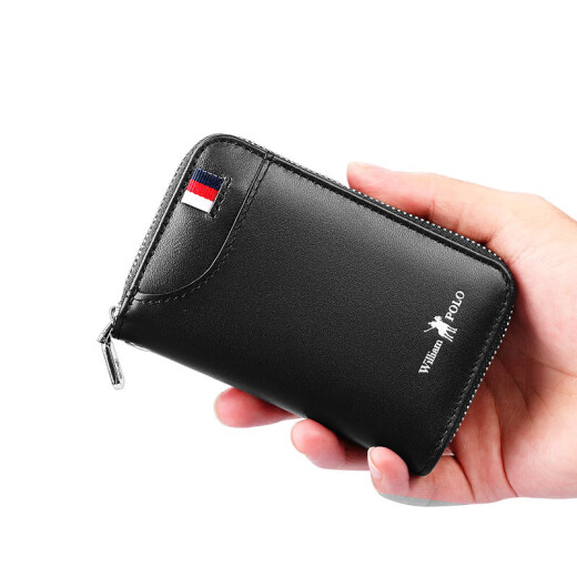 Kaiser Paul Key Bag Herren Kartenbeutel Herrener Leder Reißverschluss Mode Universal Schlüsselbeutel Doppelschicht großer Kapazitätskartenabdeckung Blau