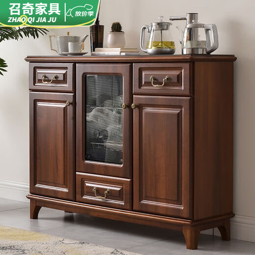 映棠饮水机茶吧机家用全自动智能茶水柜带消毒2023新款实木轻奢一体柜 温热 6626胡桃色带消毒