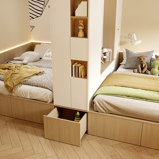 Quanyou Whole House Customized Youth Garderobe Bücherregal Integrated Storage Cabinet Multifunktions-Lagerschrank Tatami Boden-Boden-Bett 1098/(kann aus Tatami bestehen. Bitte wenden Sie sich an den Kundendienst, um Einzelheiten zu erhalten)