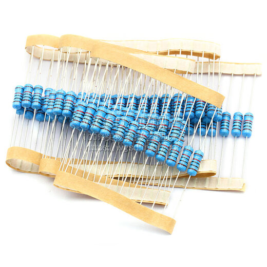 Dafuri 1W metal film resistor element 1% five-color ring 1K 2k 10K 100 ohm 1M3K22 ohm 4.7K47K20 15K 1% (20 pcs)
