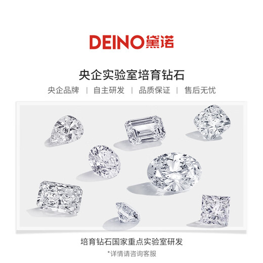 DEINO Diamond Ring for Women Proposal Diamond Ring Artificially Grown Diamond Ring Engagement Light Luxury Gift for Women D-E Color/VS Clarity Luxury Gift Box 1 Carat