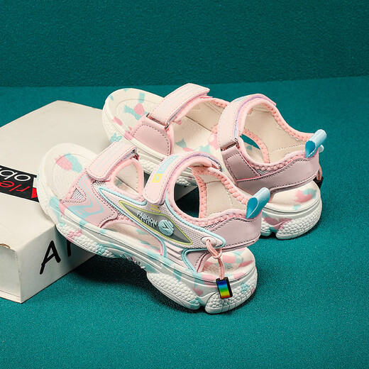 Children's Sandals Men's and Women's Summer Breathable Beach Fashion Casual Shoes for Middle and Large Boys Pink 188 32
