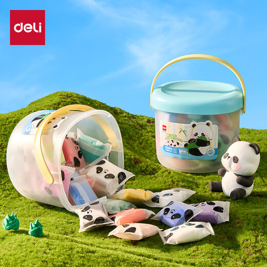 Deli panda 24 color ultra light arcilla arcilla 4d plastilina color arcilla juguetes kindergarten estudiante bricol
