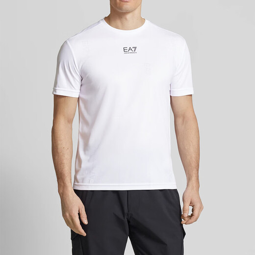 Emporio Armani summer new sports trend light luxury casual men's short-sleeved T-shirt 7M000044 AF13754 White L