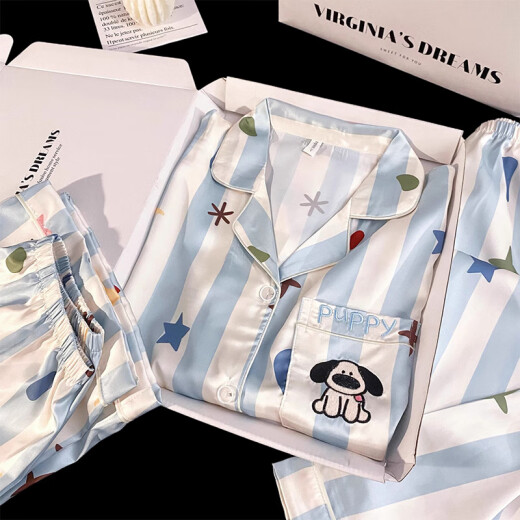 Également réservé avec Internet Celebrity Big Nose Dog Women's Ice Silk Pyjamas pour un pantalon à manches courtes fines