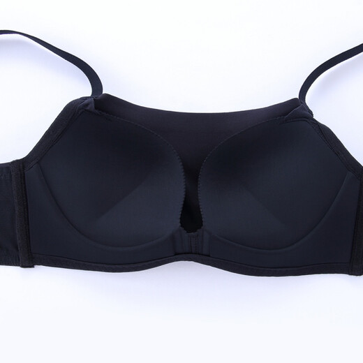Fenyi small breasts push up to make the cup bigger, no steel ring, thin upper part, thick lower part, anti-exposure tube top, adjustable underwear bra 8246, black 70B/32B