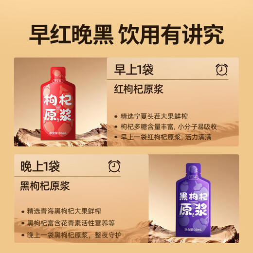 宁之春红黑枸杞原浆1200ml礼品盒 端午节礼物送长辈 宁夏枸杞鲜榨不添加
