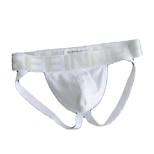 2 tangas de algodón puro para ropa interior doble de tanga masculina chicos blancos puros u bolso convexo shorts de espalda sexy 612 (negro + blanco) m 90-110jin [Jin iguala 0.5 kg]