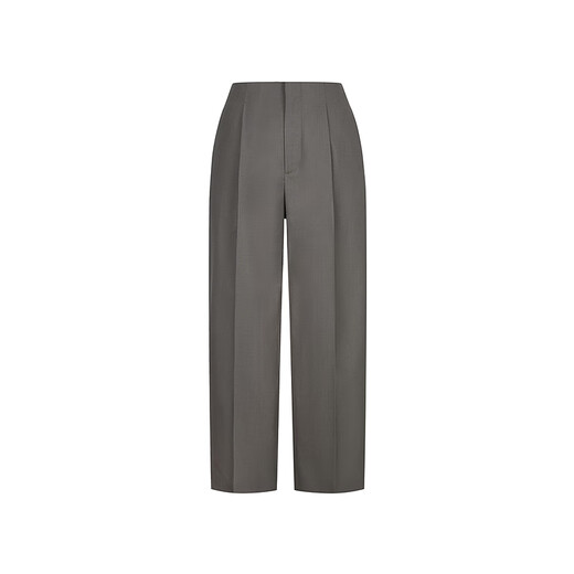 
LESS [same style in the mall] 2025 summer new wool casual straight cutout pants for women 2P4E13660 367 deep tea green L