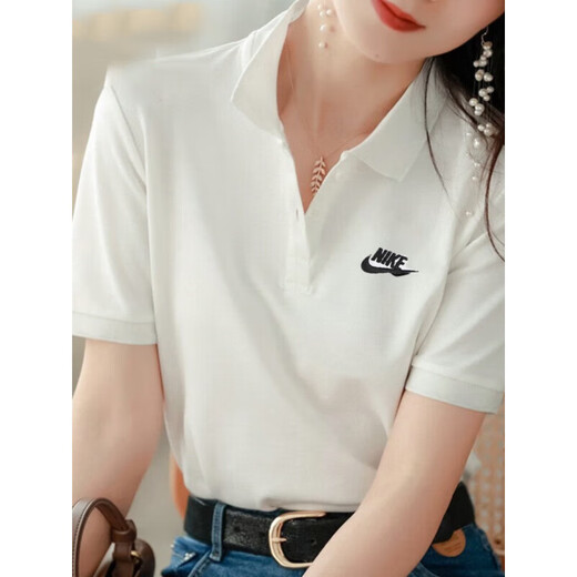 Nike (Nike) Polo Shirt for Women Cotton Cotton Cotton Business Business Business Casual Half-Marseved T-shirt CJ4457 FN3895-675_MEN TIME FEMMES DES FEMMES SUR S _100-120JIN [Jin est égal à 0,5 kg] _165
