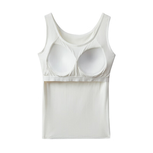 Simplificada 1484 Recompra del chaleco de suspenders de mujeres modales Integrado con almohadilla de cofre Atentable y cómodo estilo chaleco de ajuste de ajuste + Color de la piel M Recomendado 85-105Jin [Jin equivale a 0.5 kg]