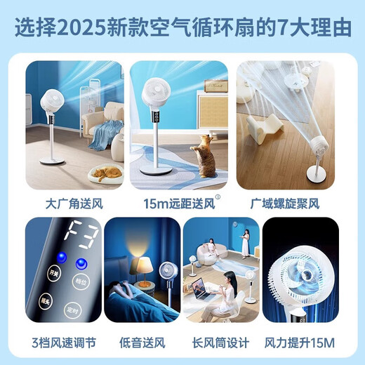 Lichuangzhi 300-square-meter whole-house cooling | Power-saving patented electric fan, silent bedroom household floor fan, air circulation fan, ultra-quiet air conditioning fan, refrigeration fan, first-level energy efficiency, mechanical version, overlord air volume丨16 seconds reduction丨whole house cooling