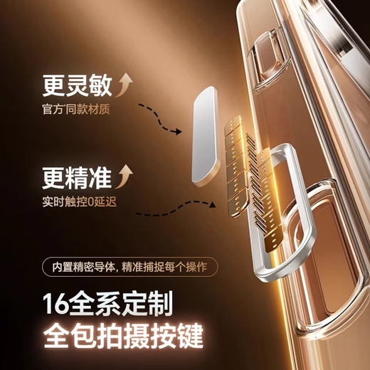 倍思【官方触控按键丨不发黄】适用iphone16pro手机壳苹果16pro保护套磁吸壳超薄Magsafe充电防摔全包
