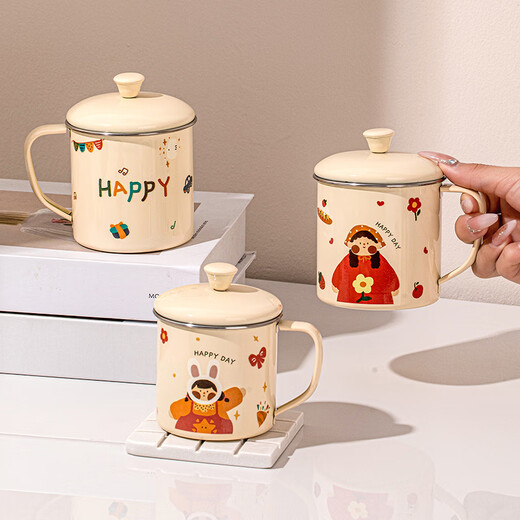 TREEJACK 316L Stainless Steel Children's Cartoon Mark Water Cup Baby's Special Mouthwash Drinking Cup Milk Juice Drink Cup