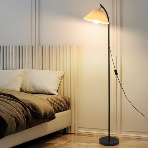 大观园百褶落地灯led后现代创意客厅灯温馨氛围卧室床头灯广东中山灯具 1396-三色变光-5W