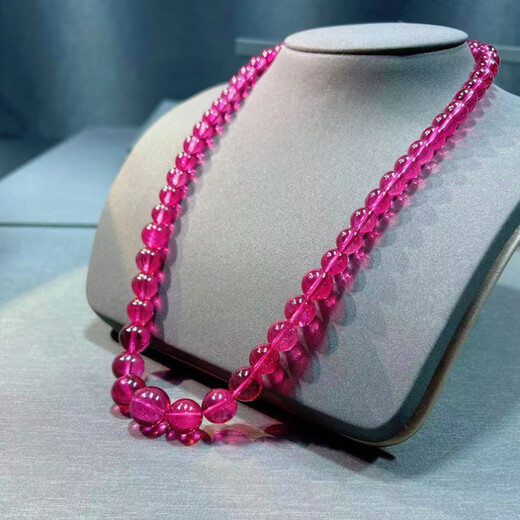 Yingtang Brazilian Tourmaline Necklace Tower Chain Watermelon Tourmaline Pure Body Necklace with Certificate Watermelon Color