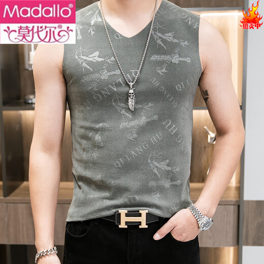 Modal Herrenweste Sommer Hürde Basis Sport Weißer kleiner Sling Muskulär Herren Fitness sexy enge i-Check Hemd grau 6296 Feste Farbe reines Baumwoll 3xl