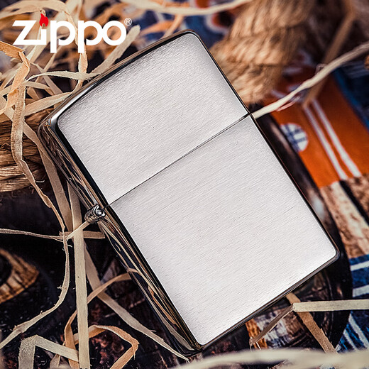 ZIPPO美国原装ZIPPO打火机正版拉丝专柜简约版200标志煤油打火机 200光板【新机无油】TC9901QT
