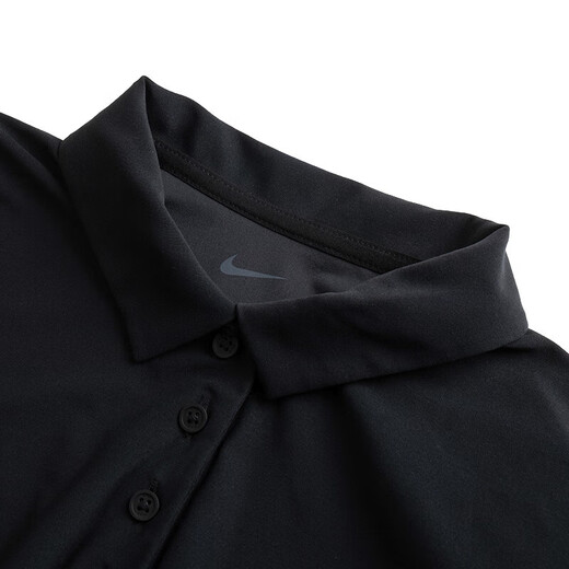 耐克（NIKE）速干POLO衫女子薄款透气翻领T恤夏季新款短袖运动服 黑色FN3895-010 S