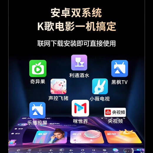 Muxi Leisi Outdoor KTV Song Order Machine Integrated Leike tragbare mobile Bluetooth -Musik -Score -Leser Full -Ausrüstung für das Singen im Heimkino -Karaoke -Audioverstärker Leike singt 19x Home Song Machine 19,5 Zoll (schwarze und weiße Farbnoten) 1T Festplatte