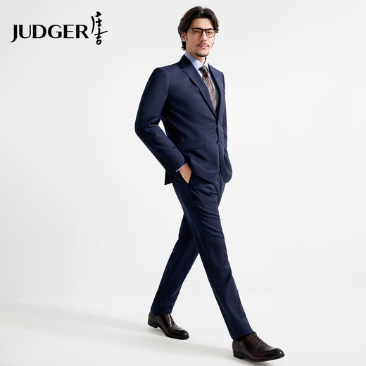Zhuangji 120-count high-count men's suit suit for all seasons, professional formal wear, wedding banquet suit, two-piece suit