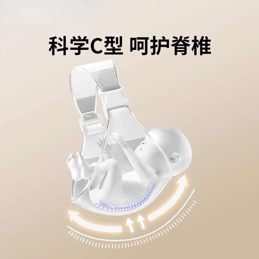 巴比象（bbet）抱娃神器解放双手婴儿背带小月龄前抱式幼儿外出简易新生儿宝宝 莫奈灰-透气款【松紧可调】省力