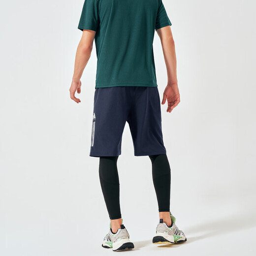 Adidas shorts men's summer breathable thin loose casual sports woven three-quarter pants blue/white 1CS-BUW L