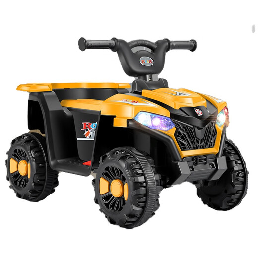 RSRDDY children's electric beach car four-wheel car male and female baby toy charging remote control car can seat people red electric model + early education music and lighting + USB