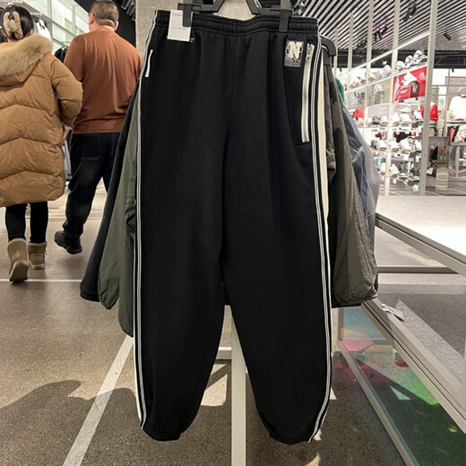 耐克（NIKE）男裤2025秋季新款运动裤加绒保暖针织休闲裤卫裤束脚裤长裤 HJ3884-010黑色 XL