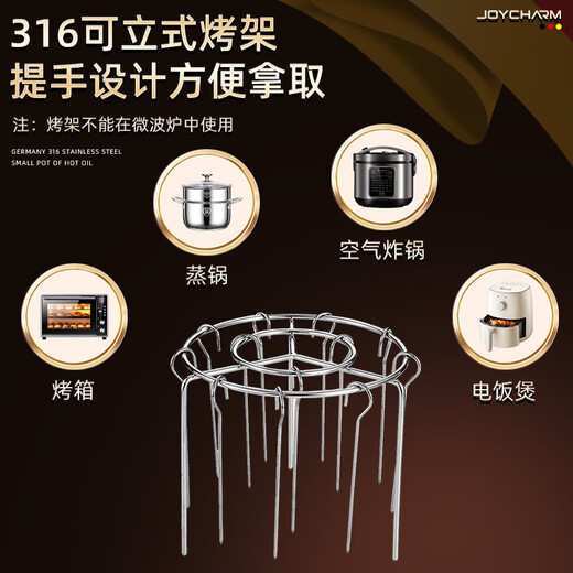 JOYCHARM German 316 stainless steel air fryer grill kitchen oven accessories universal vertical barbecue grill barbecue skewers large vertical grill-26 skewers