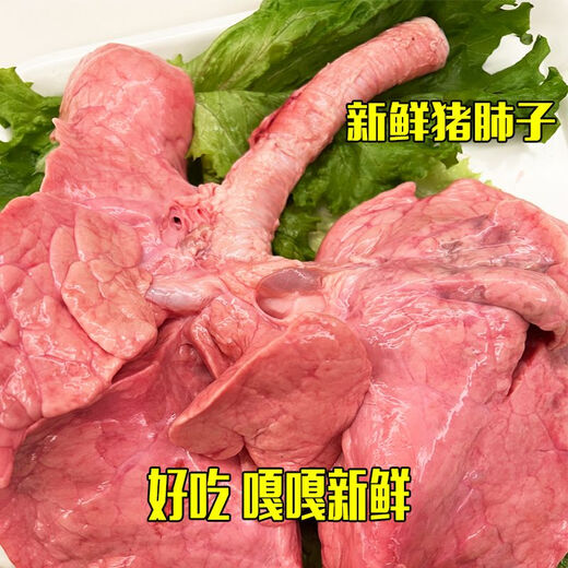 Fresh pig lungs, fresh ingredients, commercial pig offal, farmhouse free-range native pig pig lungs for hot pot, 2 pairs of high-quality food-grade pig lungs with tubes