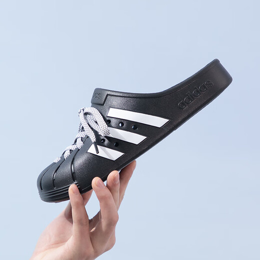 adidas阿迪达斯男鞋女鞋 夏款洞洞鞋勃肯鞋透气运动休闲鞋外穿凉拖鞋 JH9848/黑色 36.5
