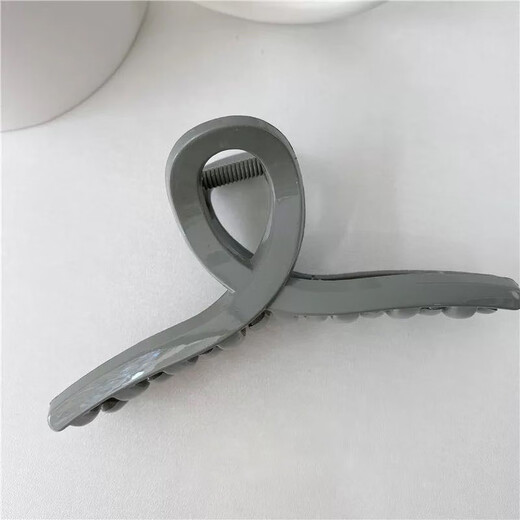 Demina Simple Large Cross Hair Clip Women's Ins Exquisite, Sweet, Versatile and Multiple Hair Capture Shark Clip Hair Accessories at the Back of the Head Black (11CM)