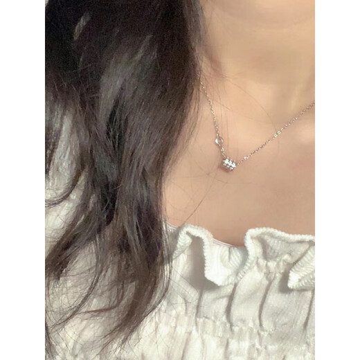 Century-old Fenxiang small waist 999 sterling silver necklace women's light luxury niche pure silver pendant 2025 new lover necklace 999 pure silver one item one inspection