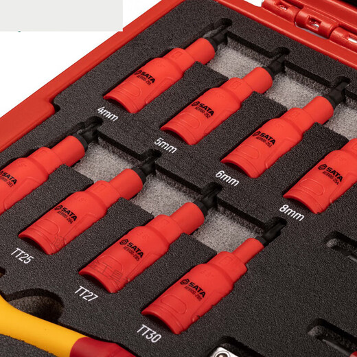 Sijie Insulated Car Repair Kit New Energy Electric Vehicle Special Sleeve VDE Certified Tool Box 09933/39 Pieces New Energy Vehicle Quick Repair Kit