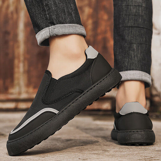 Changxiang Huili viejos zapatos de tela de Beijing Men Summer Men Casual Shoes Zapatos Tendencia clásica Zapatos de tela tradicional zapatos de mesa transpirables RF-QD991 Negro 41