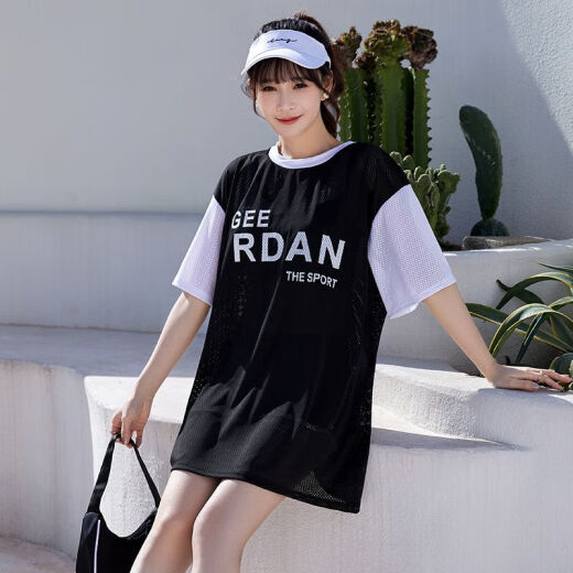 炙夏泳衣女保守分体新爆泳装泡温泉三套大码胖mm显瘦游泳衣 6625-白色 M (75-90斤)
