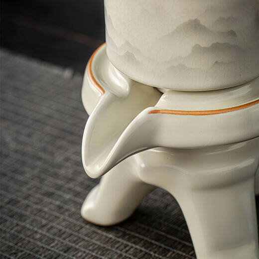 Yuanhe Ru kiln automatic tea set set Chinese ink style household kung fu teapot cup lazy tea making artifact rotating water