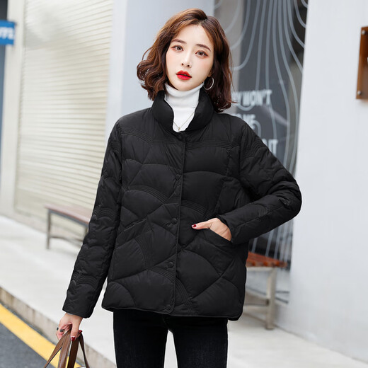 MARKYINXIANG高档轻奢品牌轻薄羽绒服女短款冬季新款新国标羽绒女小个子外套女 TT7170 茵曼   白色 S （90-110斤）